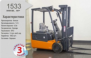 Электропогрузчик Doosan БУ 2012 года с гарантией 3 месяца