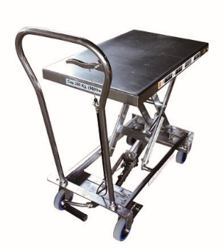 Передвижной ножничный стол TOR г/п 750 кг 1010x520мм BS75S (нержавеющая сталь)