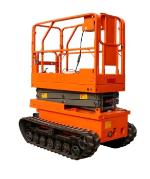 Подъемник ножничный передвижной самоходный 200 кг 4,5 м TOR GTJZ0406ZS гусеничный (автономный)